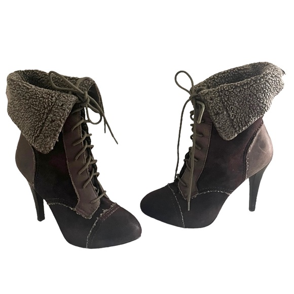 MAX STUDIO Bootie/Mid-Calf Boot Faux Shearling - Picture 11 of 15